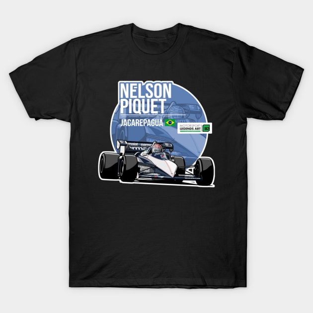 Nelson Piquet 1983 Jacarepagua T-Shirt by stevenmsparks